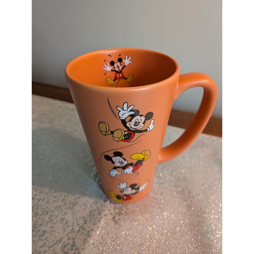 Disney Mickey Mouse 16 oz Tall Coffee Mug Character Tumbling Brick Color Whimsy